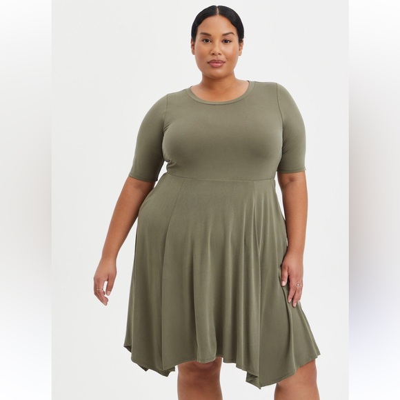 New! Torrid Mini Studio Cupro Skater Dress Size 2X - Picture 1 of 8